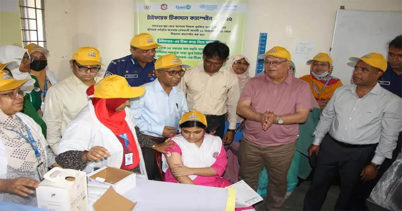 টাইফয়েড প্রতিরোধী টিকায় বরিশাল এগিয়ে, মহানগরী কিছুটা পিছিয়ে